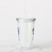 Beach LIFE Quote Nautical Coastal Summer Blue Acryl Drinkbeker (Links)