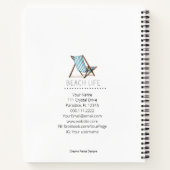 Beach Life Quote Nautical Summer Vacature Stoel Notitieboek (Achterkant)