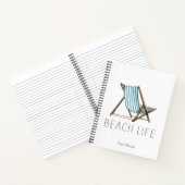 Beach Life Quote Nautical Summer Vacature Stoel Notitieboek (Binnen)