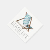 Beach Life Quote Nautical Summer Vacature Stoel Servet (Hoek)
