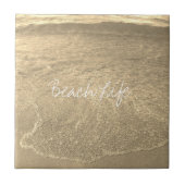 Beach Life Quottes Clear Ocean Sandy Golden Water Tegeltje (Voorkant)