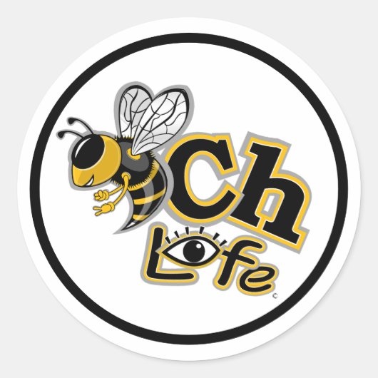 BEACH LIFE RONDE STICKER (Voorkant)