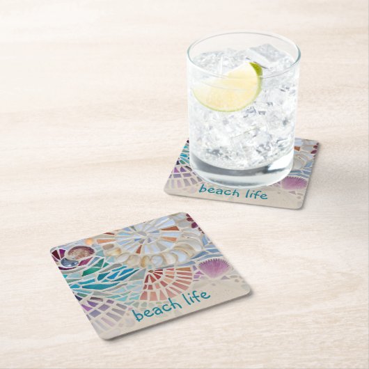Beach Life Shell Kartonnen Onderzetters (Insitu)