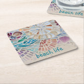 Beach Life Shell Kartonnen Onderzetters (Schuin)