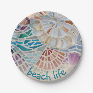 Beach Life Shell Papieren Bordje