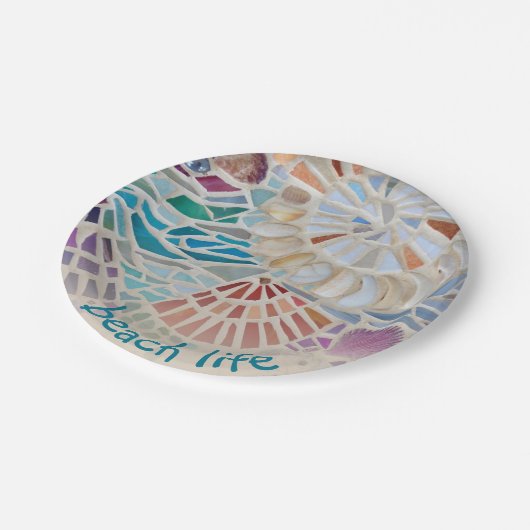 Beach Life Shell Papieren Bordje (Gekanteld)
