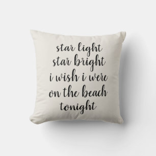 Beach Life Star Licht Ster helder Quote Kussen