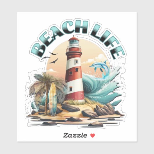 Beach Life Sticker (Vel)