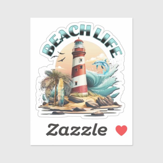 Beach Life Sticker (Vel)