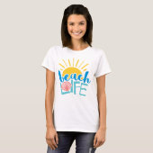 Beach Life Sunshine Seashell Cute Vacation Summer T-shirt (Voorkant volledig)