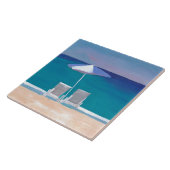 Beach Life - Sunstoel and Umbrella at Beach Tegeltje (Zijkant)