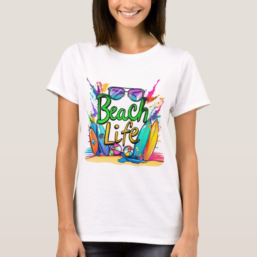 Beach life t-shirt (Voorkant)