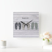 Beach Life, teenslippers aan boord Vierkante Klok (Huis)