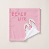 Beach Life Teenslippers Bad Handdoek (Wasdoekje)