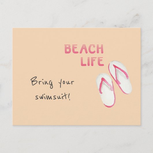 Beach Life Teenslippers Briefkaart (Voorkant)