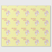 Beach Life Teenslippers Cadeaupapier (Vlak)