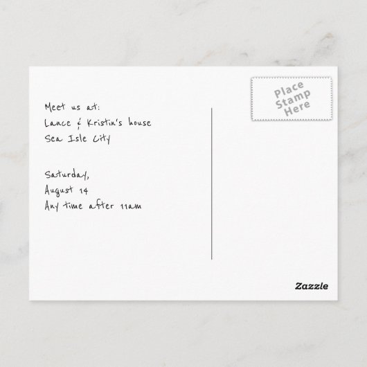 Beach Life Teenslippers in het Zand  Briefkaart (Achterkant)