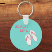 Beach Life Teenslippers Sleutelhanger (Voorkant)