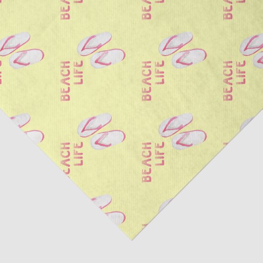 Beach Life Teenslippers Tissuepapier (Detail)