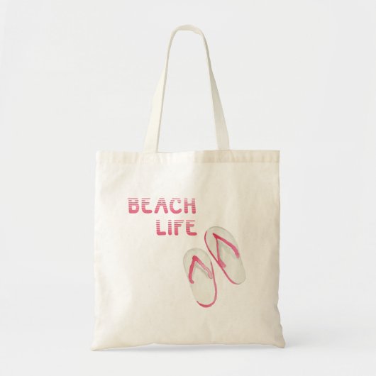 Beach Life Teenslippers Tote Bag (Voorkant)