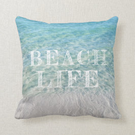 Beach Life Tropical Sandy Beach Turquoise Blue Kussen
