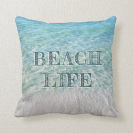 Beach Life Tropical Sandy Beach Turquoise Blue Kussen