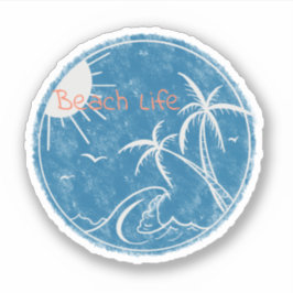 Beach Life Vinyl Cut Sticker