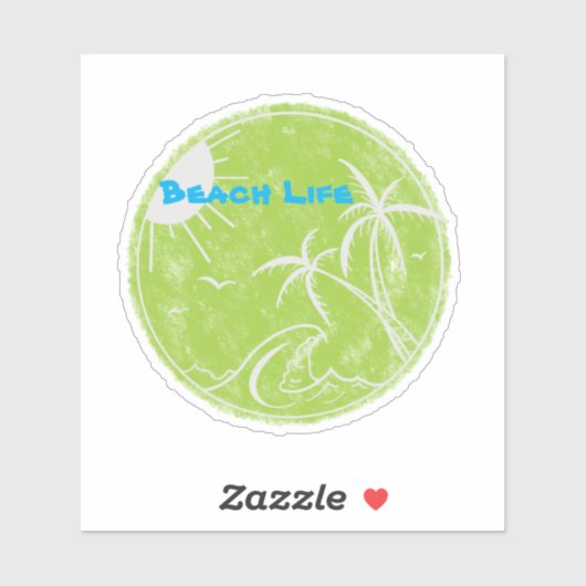 Beach Life Vinyl Cut Sticker (Vel)