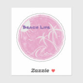 Beach Life Vinyl Cut Sticker (Vel)