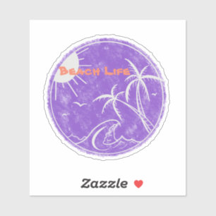 Beach Life Vinyl Cut Sticker