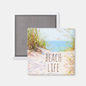 Beach Life Waterverf Beach Path Magneet (Voorkant / Achterkant)