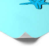 Beach Life Woordkunst met Zand en Palmbomen Poster (Hoek)