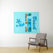 Beach Life Woordkunst met Zand en Palmbomen Wandkleed (In Situ (horizontaal))