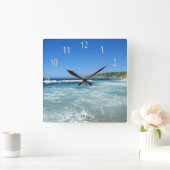 Beach Life Zee Uitzicht Ocean Wall Clock Vierkante Klok (Huis)