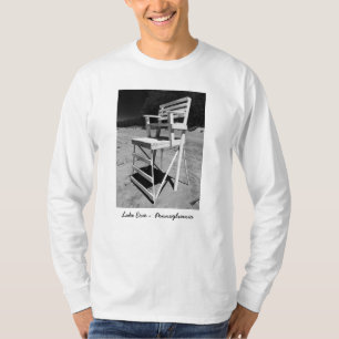 Beach Lifeguard-stoel Zwart-wit Foto: Thirt T-shirt