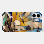 Beach Lighthouse iPhone Case Sunset Waves Birds (Achterkant (horizontaal))