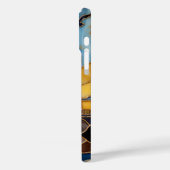 Beach Lighthouse iPhone Case Sunset Waves Birds (Achterkant / Links)