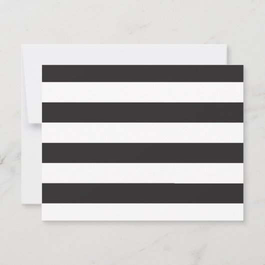 Beach Lighthouse | Nautical Wedding RSVP B/W (Achterkant)