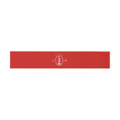 Beach Lighthouse Red Nautical Weddenemonogram Uitnodigingen Wikkel (Vlak)