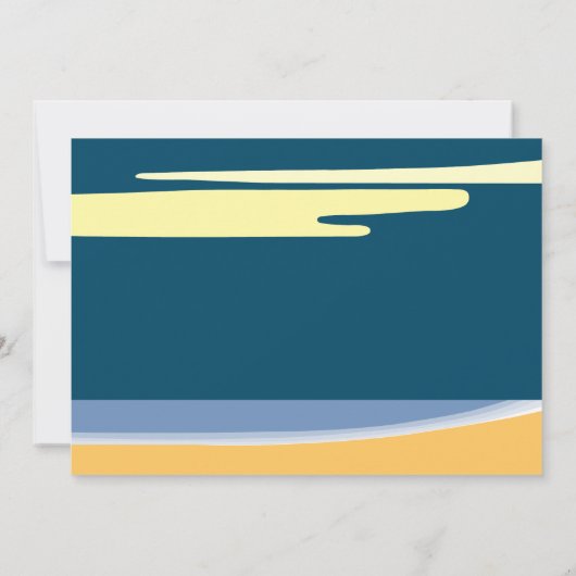 Beach Lighthouse, Verjaardagsfeest Kaart (Achterkant)