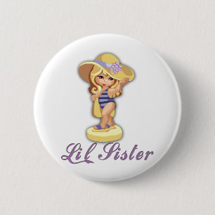 Beach Little Sister Ronde Button 5,7 Cm
