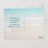 Beach Living Moving New Address Announance Briefkaart (Achterkant)