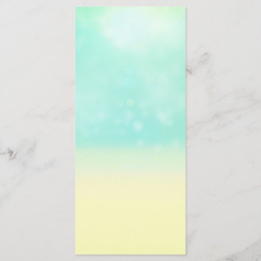 Beach Look Ombre Ocean & Sand Wedding Menu (Achterkant)