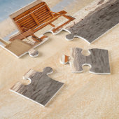 Beach Lounge Chairs with Umbrella Legpuzzel (Zijkant)