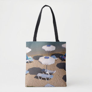 Beach Lounge   Rhodos, Dodecanese Islands, Grieken Tote Bag