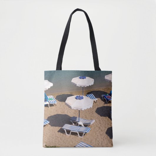 Beach Lounge | Rhodos, Dodecanese Islands, Grieken Tote Bag (Voorkant)