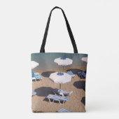 Beach Lounge | Rhodos, Dodecanese Islands, Grieken Tote Bag (Achterkant)
