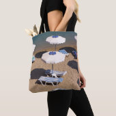 Beach Lounge | Rhodos, Dodecanese Islands, Grieken Tote Bag (Dichtbij)