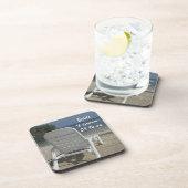 Beach Lounge voorzitter bruiloft Bier Onderzetter (Rechterzijde)