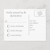 Beach Love Hearts bruiloft "rsvp" briefkaart (Achterkant)